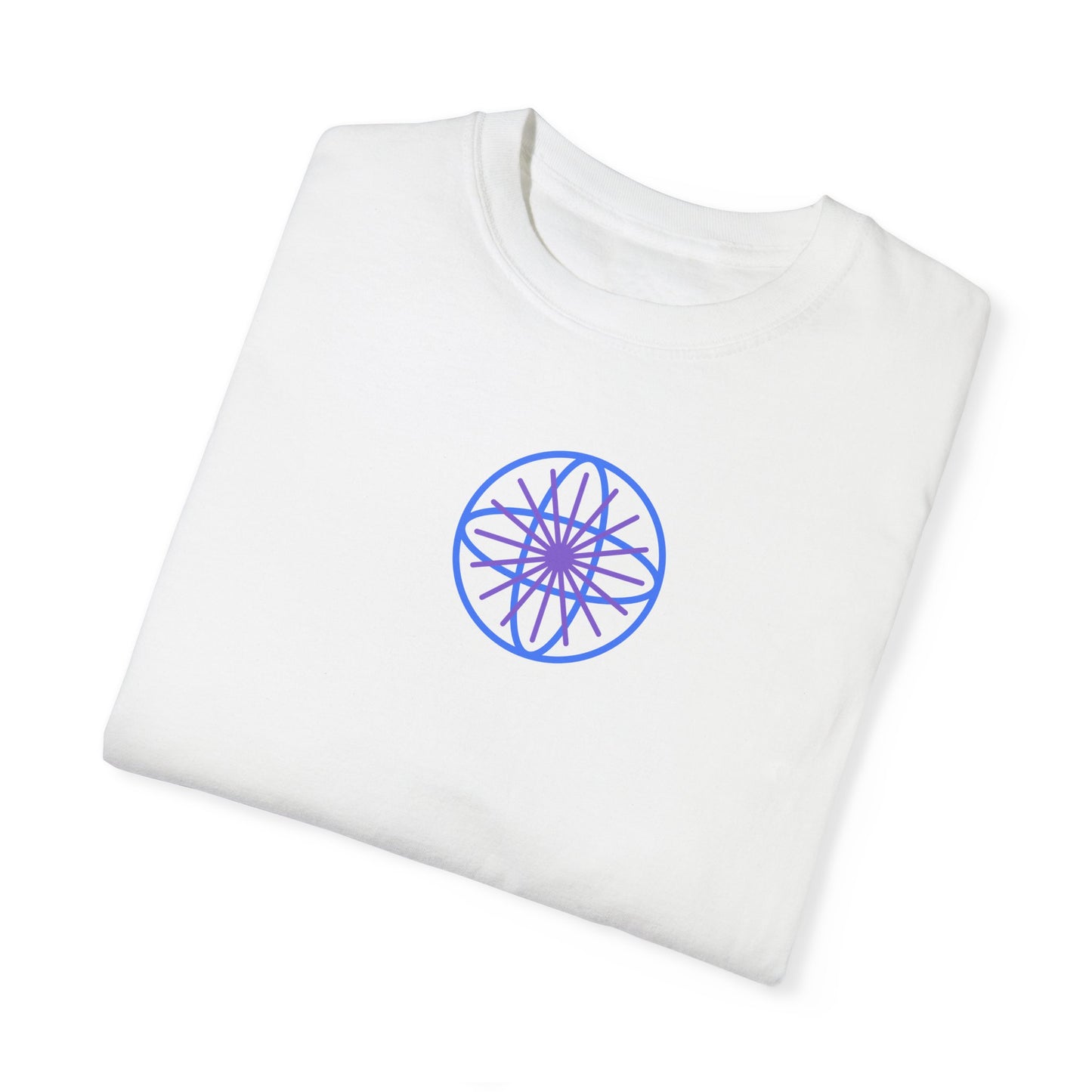 Unisex Garment-Dyed T-Shirt with Geometric Design - Trendy Casual Wear