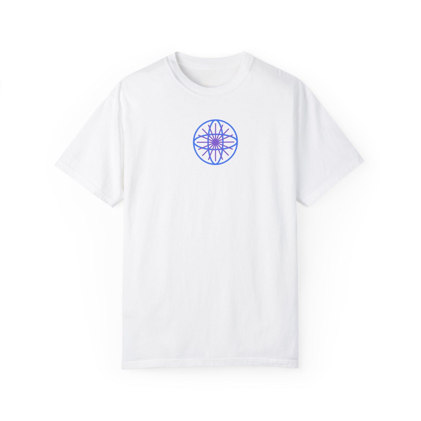 Unisex Garment-Dyed T-Shirt with Geometric Design - Trendy Casual Wear